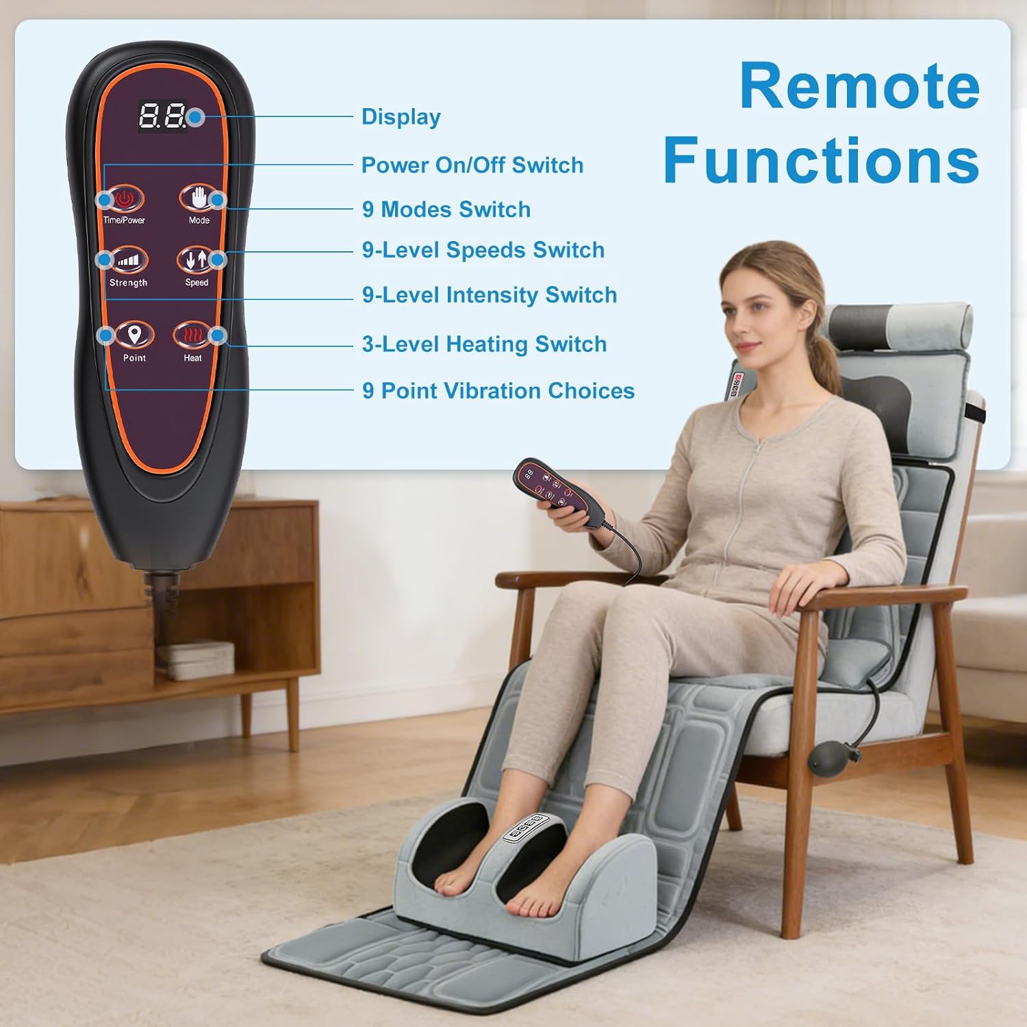 Home Office Head - Full Body Massage Mat with Heat,