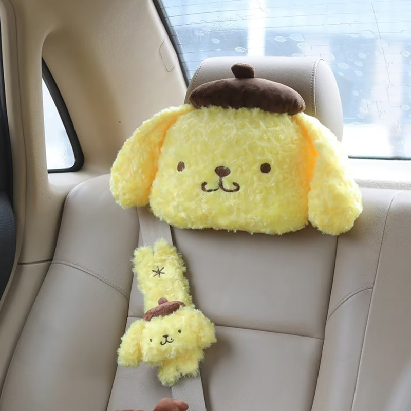 Mesh Back Cushion - Sanrio Cute Pom Pom Purin Lovely