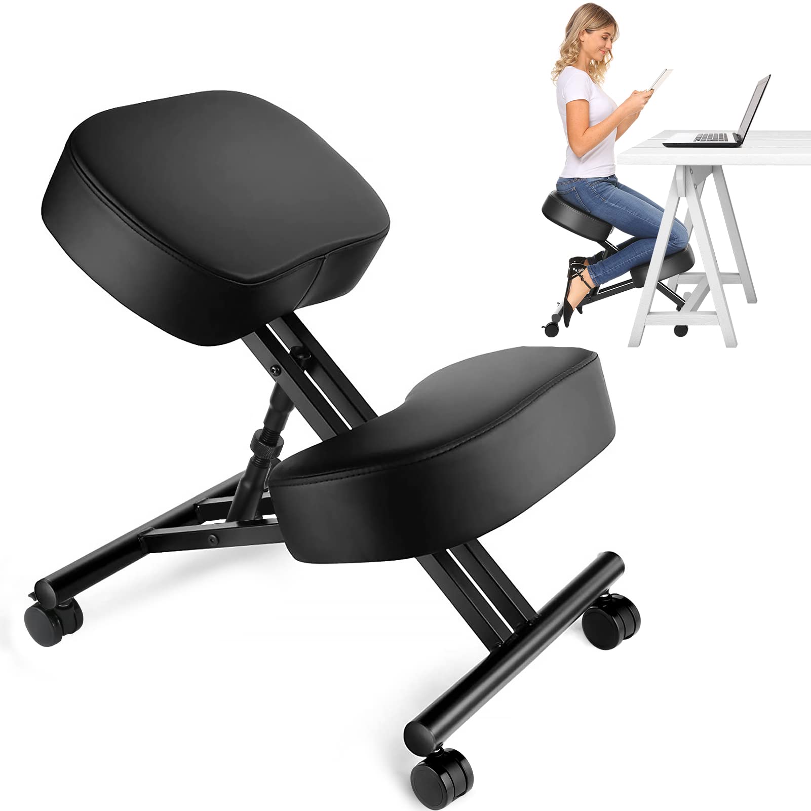 Home Office Chair - Kneeling Chair Ergonomic for Office, Adjustable