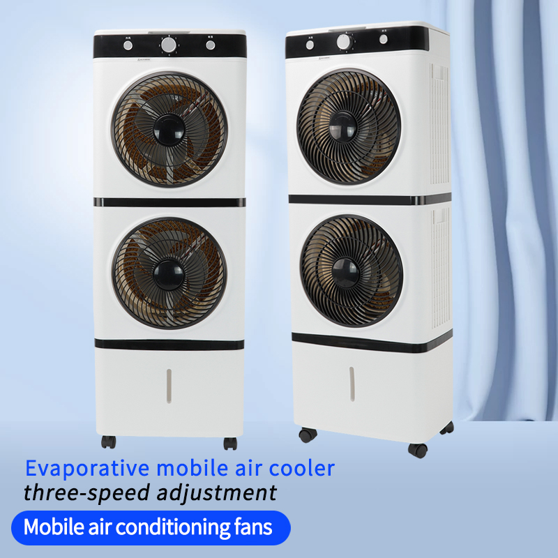 Home Office Equipment - Dual-Layer Air Cooler Mute Mobile Water