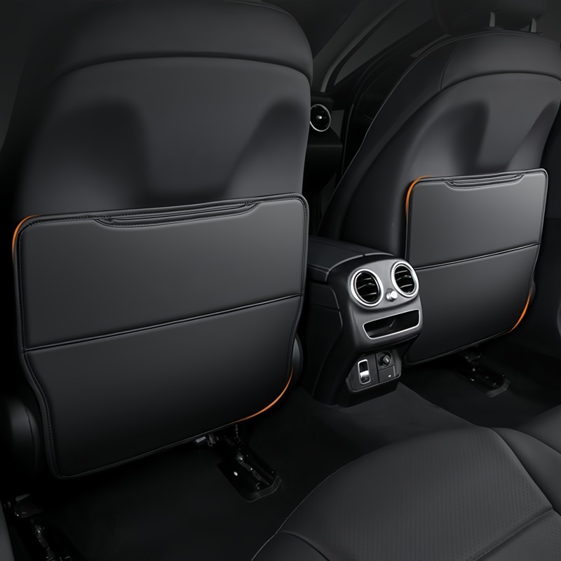Mesh Back Cushion - Car Anti-kick Pad Interior Pu Leather