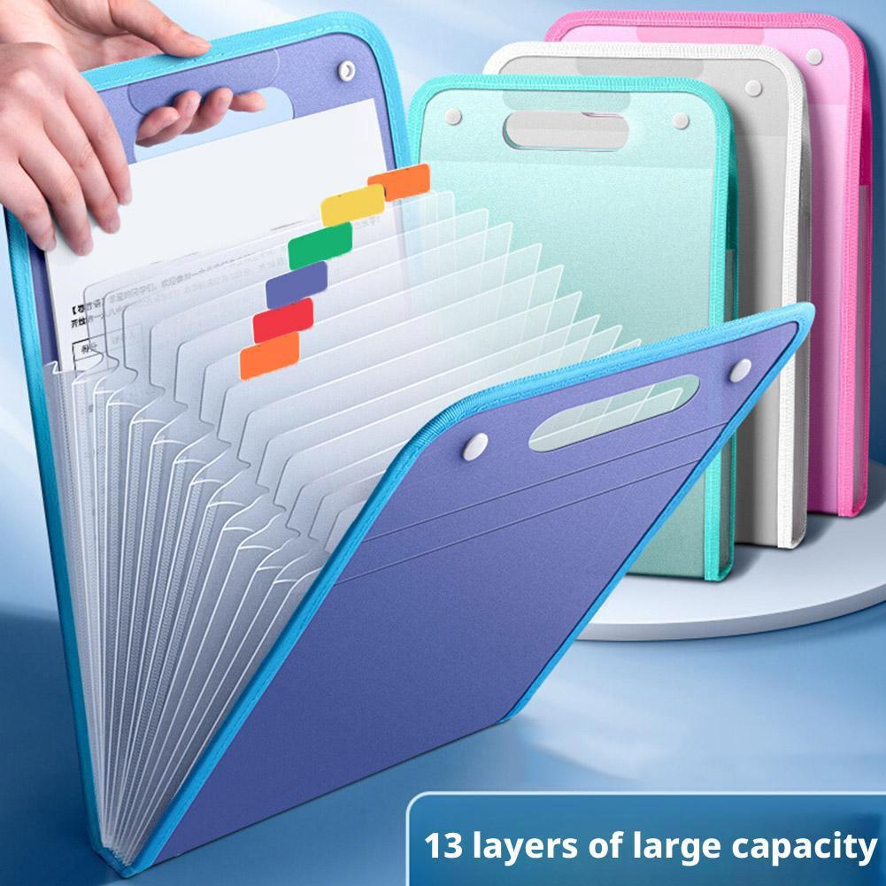 File Cabinet Drawer - 13 Pocket File Folders Portable A4