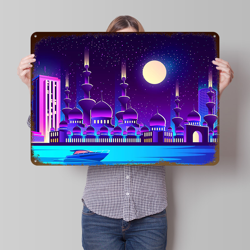 Synthwave Neon City Dubai Meta - Home Office Dubai review and price