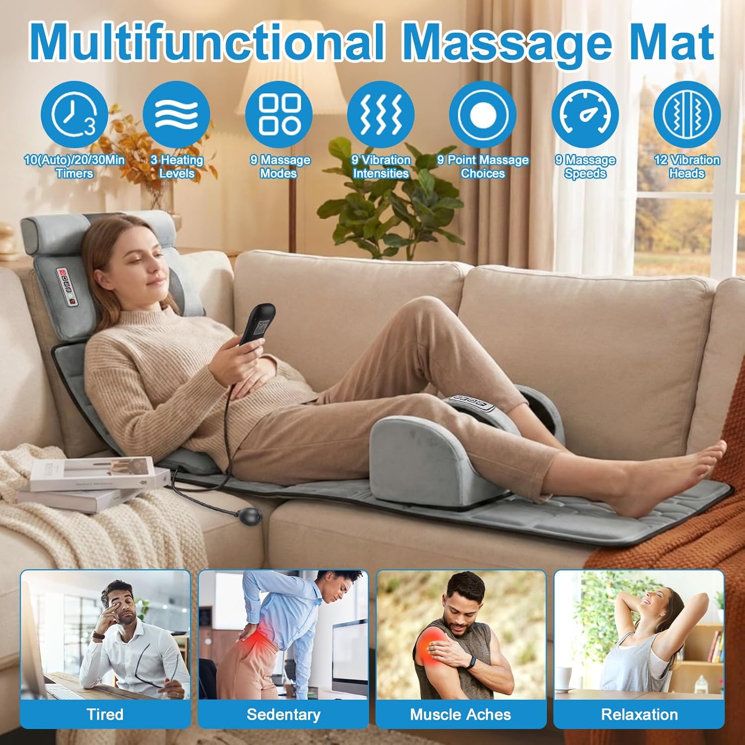 Full Body Massage Mat with Hea - Home Office Head review and price