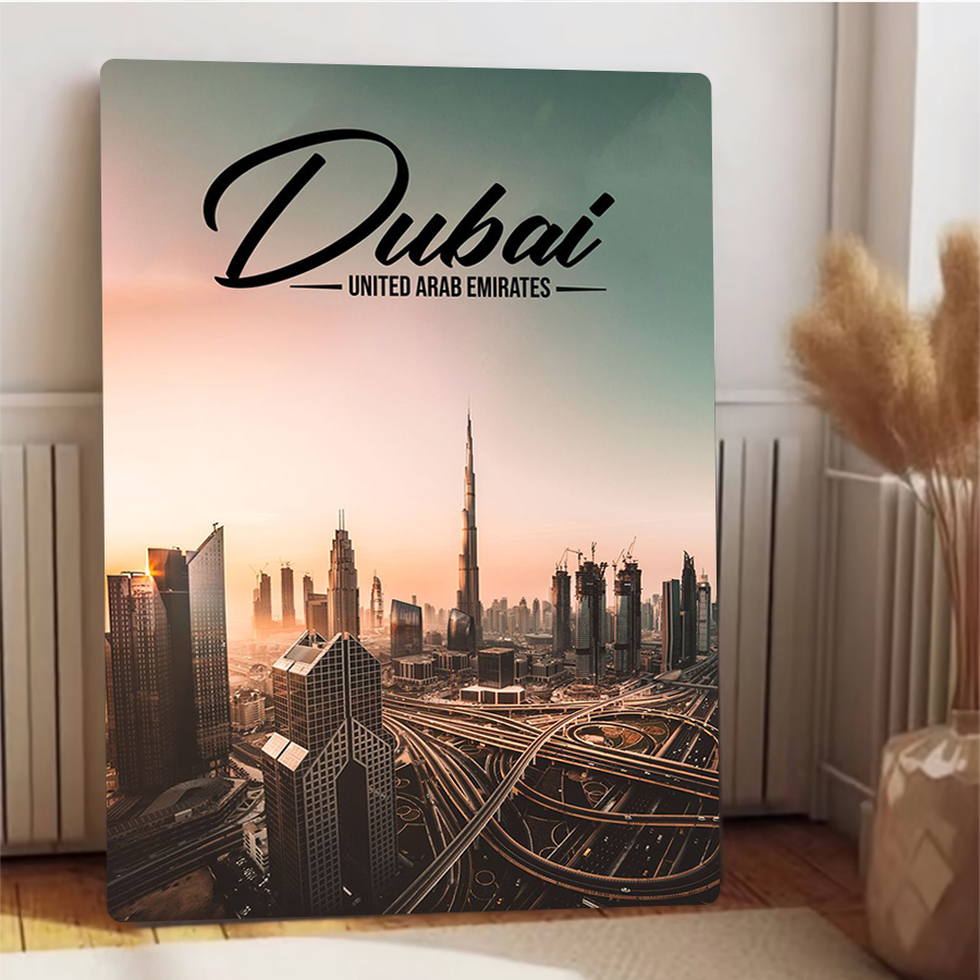 Dubai Cityscape Metal Wall Art - Home Office Dubai review and price