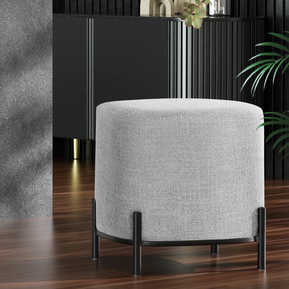 **/Ottoman, Round Footstool Lo - Home Office In Living Room review and price