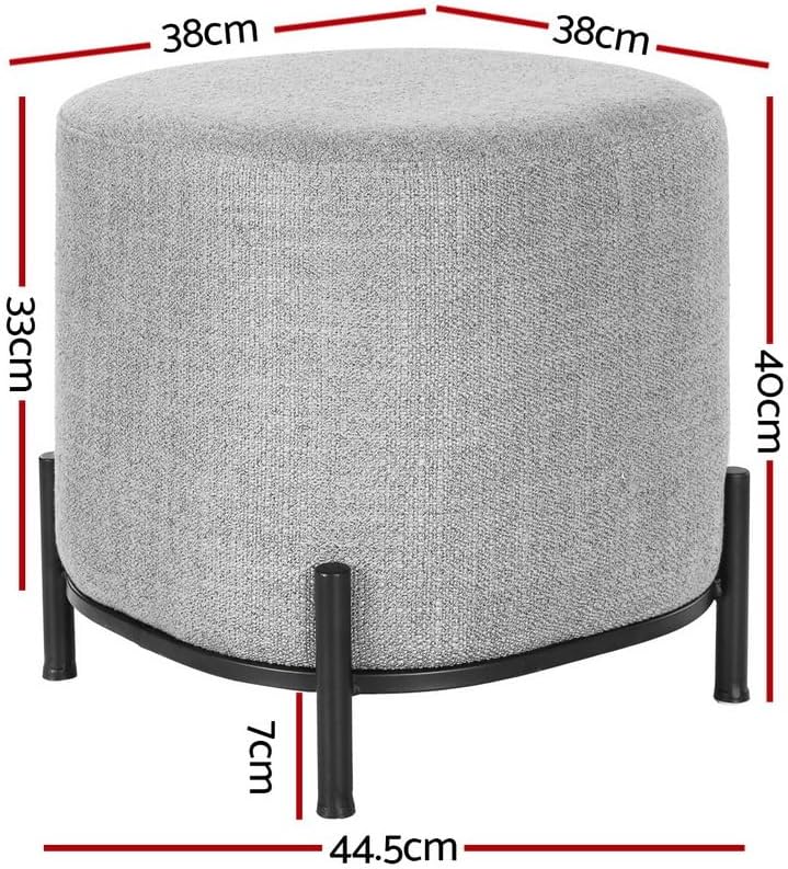 **/Ottoman, Round Footstool Lo - Home Office In Living Room review and price