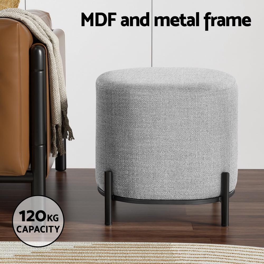 **/Ottoman, Round Footstool Lo - Home Office In Living Room review and price