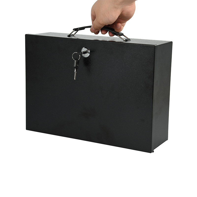 Locked iron box Cash box Docum - Home Office Passport review and price