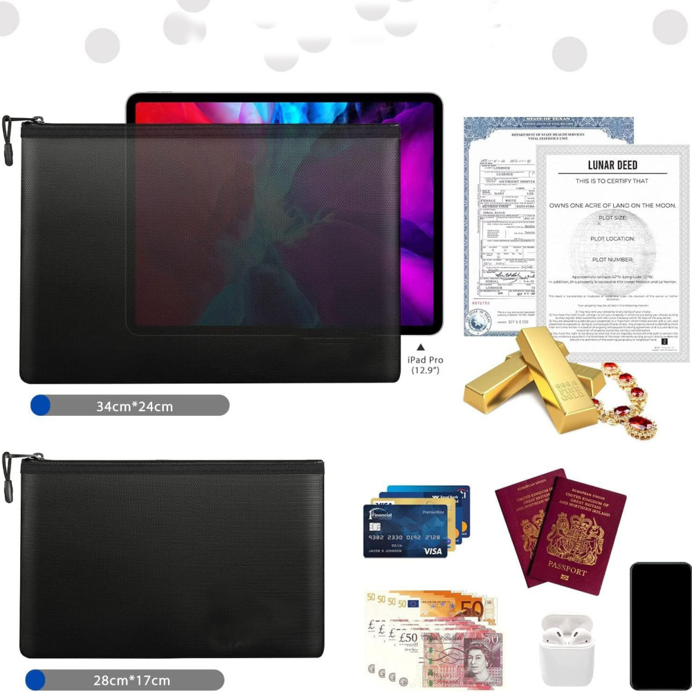 Fireproof Document Bag Waterpr - Home Office Passport review and price