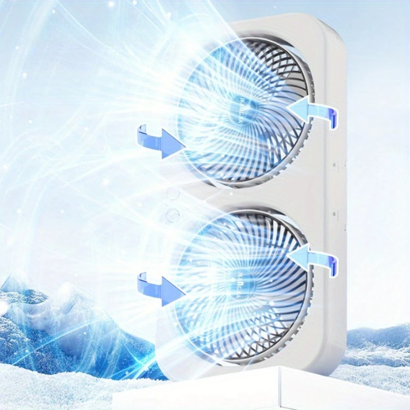 Dual Head Desk Fan USB Recharg - Home Office Head review and price