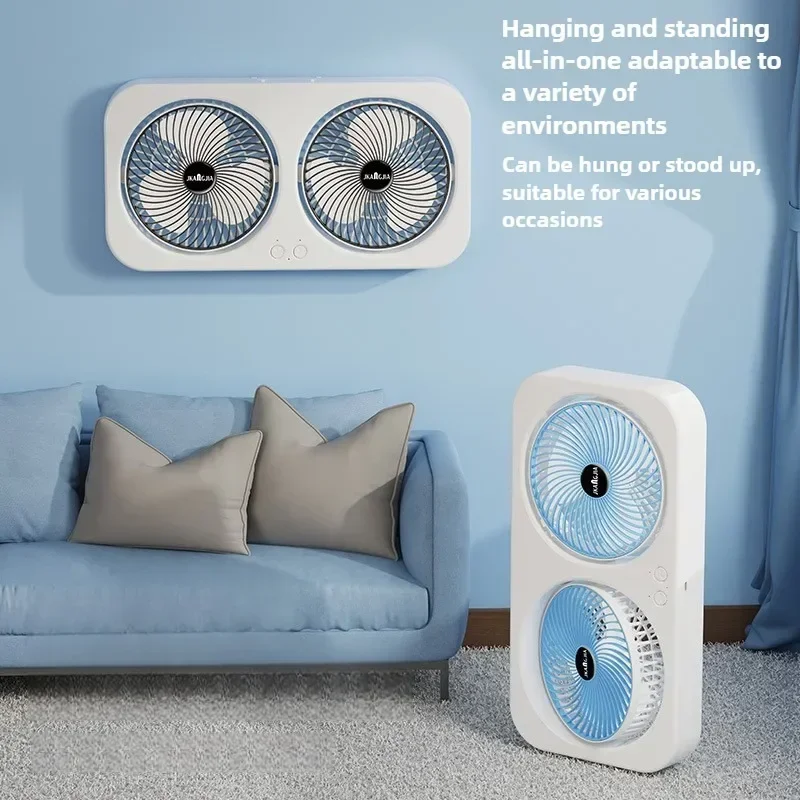 Dual Head Desk Fan USB Recharg - Home Office Head review and price