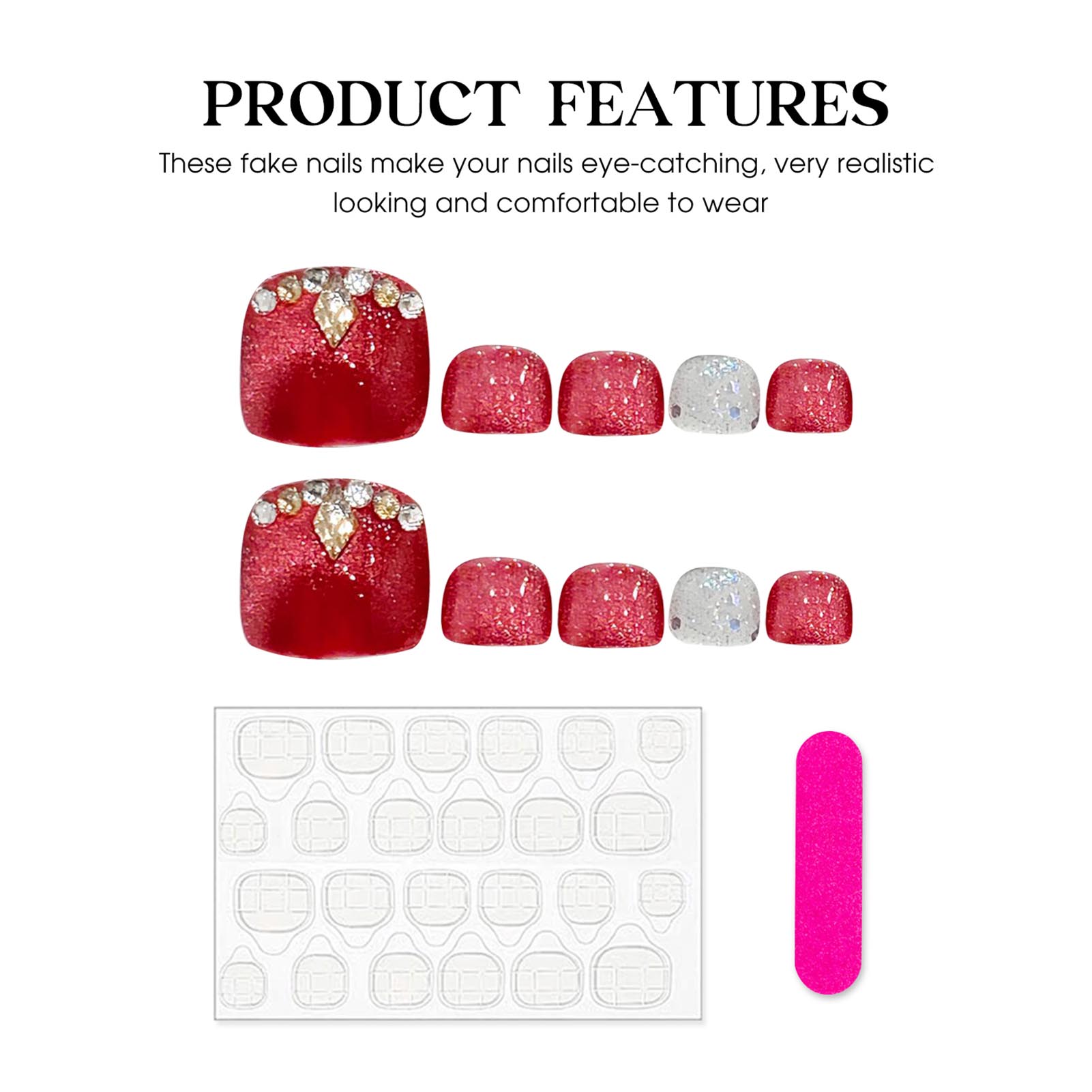 Handmade Press on Toenails Squ - Home Office Head review and price
