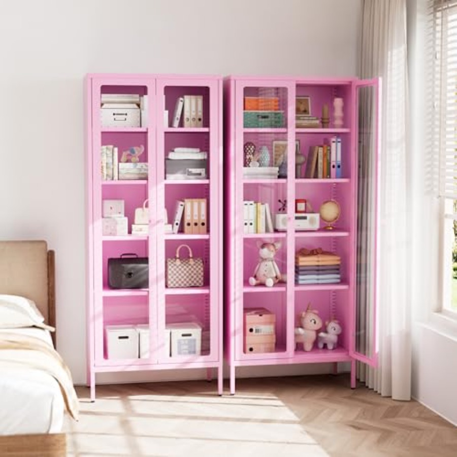 5-Tier Glass Display Cabinet f - Home Office In Living Room review and price