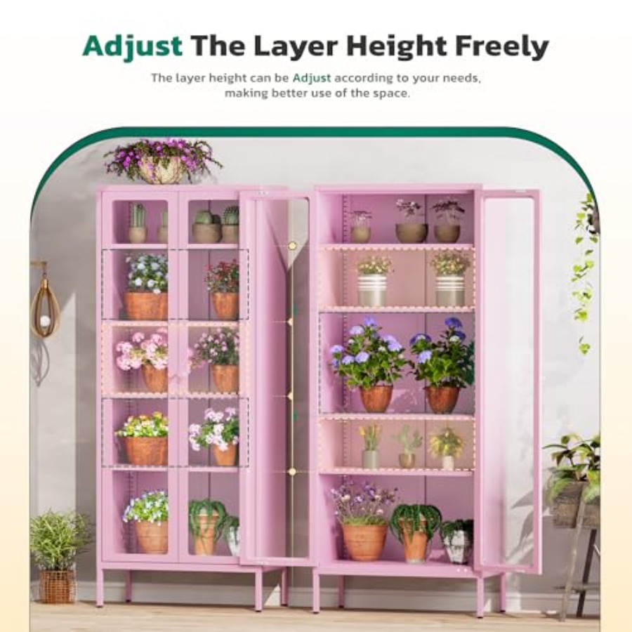 5-Tier Glass Display Cabinet f - Home Office In Living Room review and price