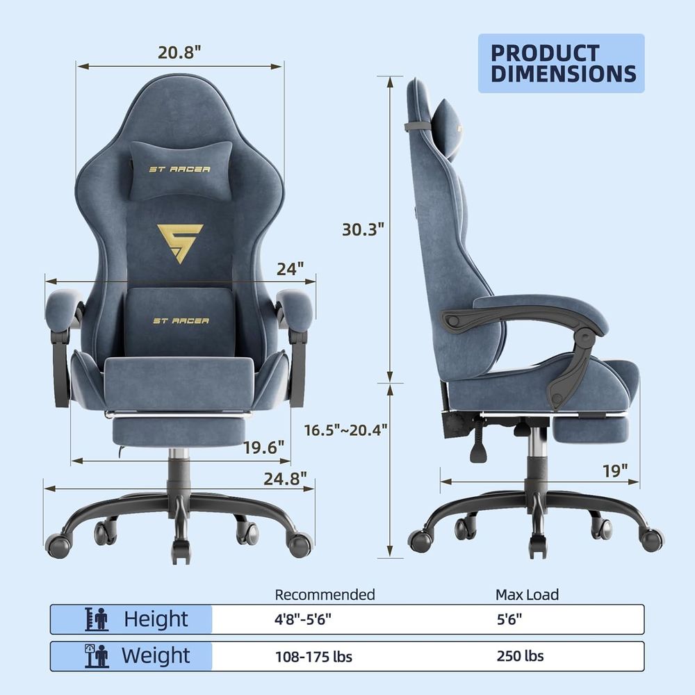 Ergonomic Gaming Chair with Fo - Home Office Chair review and price