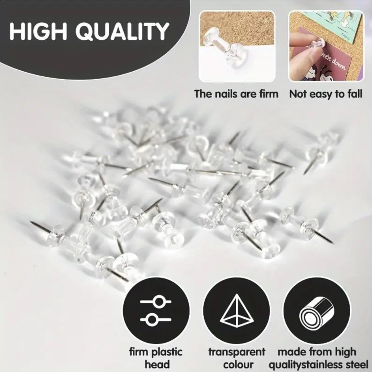 100/200/500/1000pcs Push Pins  - Home Office Head review and price